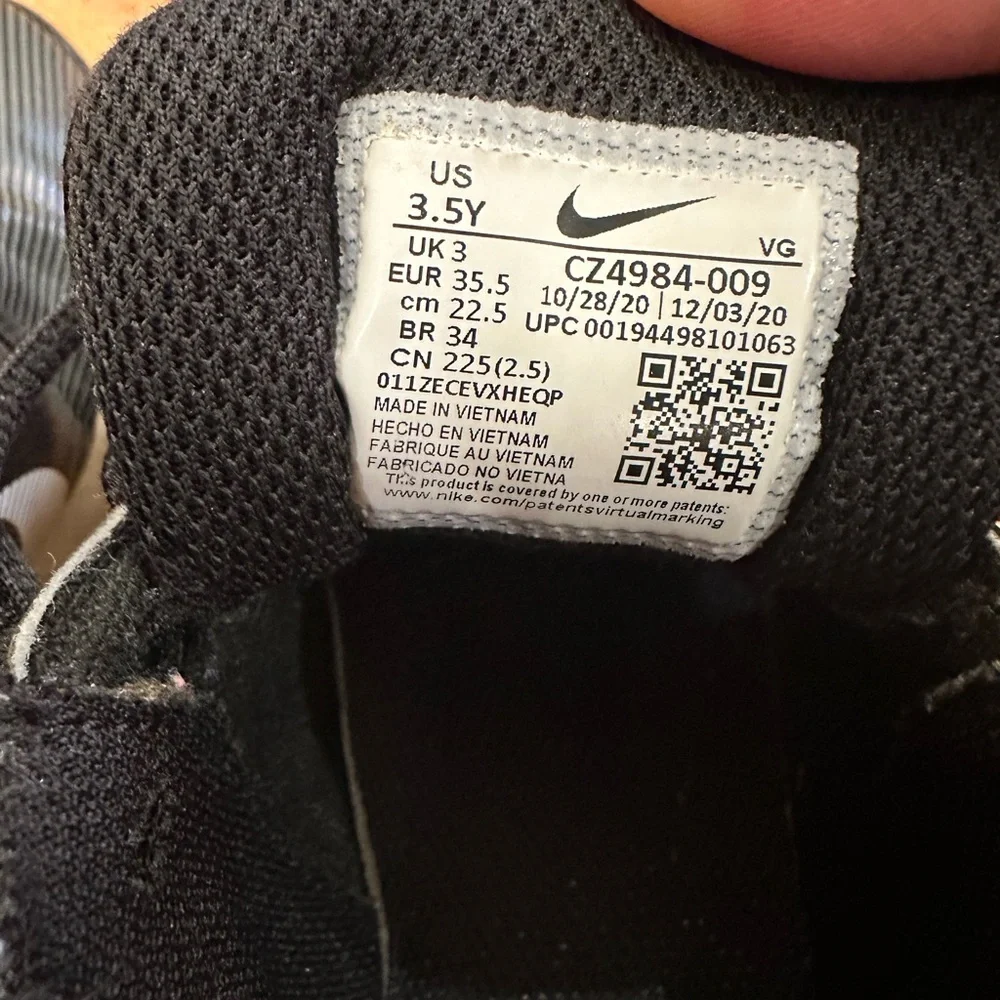 Nike.  Vapor Black and White Athletic Shoes